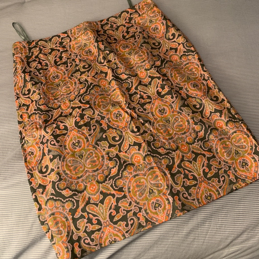J. Crew paisley pencil skirt